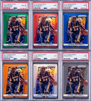 2013-14 Panini Prizm #1 Kobe Bryant - Graded Prizm Collection (6 Different Cards) - All PSA Graded MINT 9 or GEM MT 10 